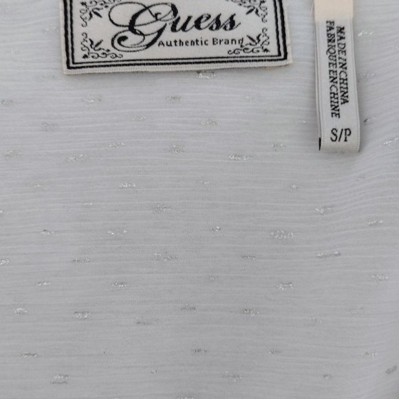 Vintage Guess Short Sleeve Sheer Blouse - Picture 2 of 4